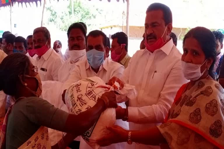 mla gampa govardan distribute essential commodities