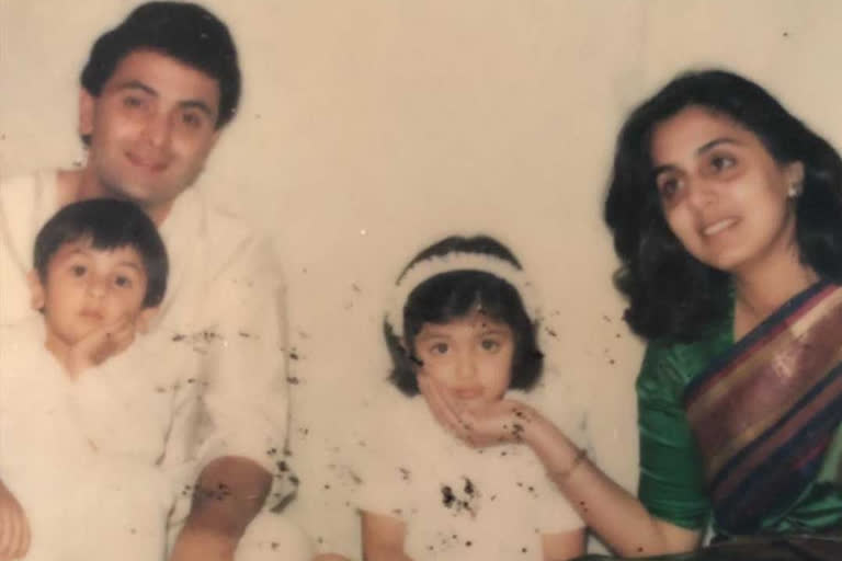 throwback thursday cute little ranbir sits in rishi kapoors lap