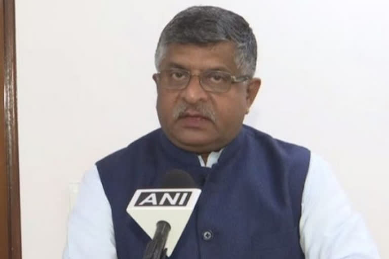 Union Minister Ravi Shankar PrasadUnion Minister Ravi Shankar Prasad