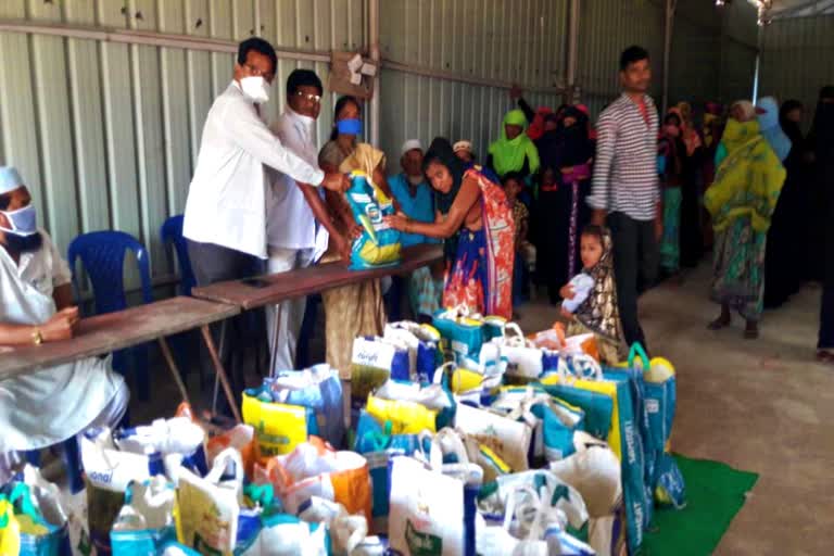 ramzan festival essentials distribution at mahabubabad