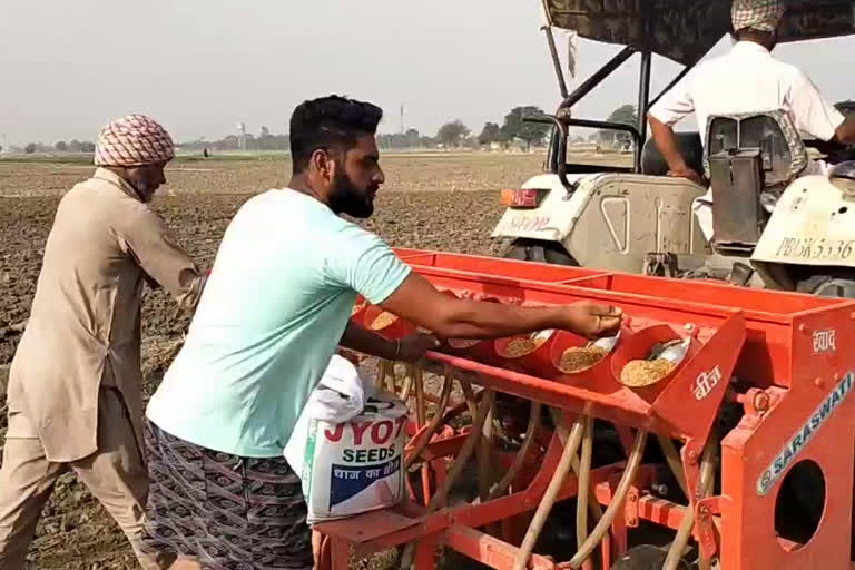 Labour problem for paddy sowing due to Covid-19