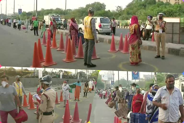 Delhi Police are checking temperature