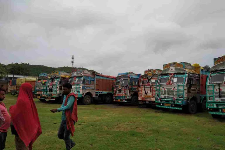 police seized 41 trucks in godda