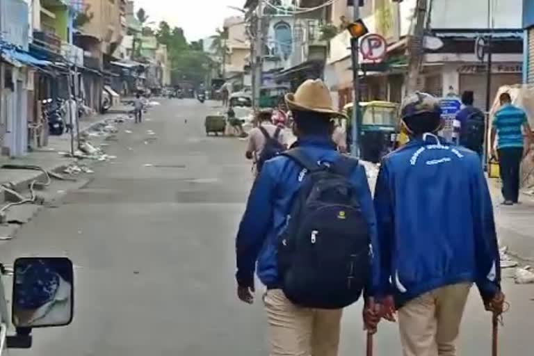 Police garuda team made city round in padarayanapura