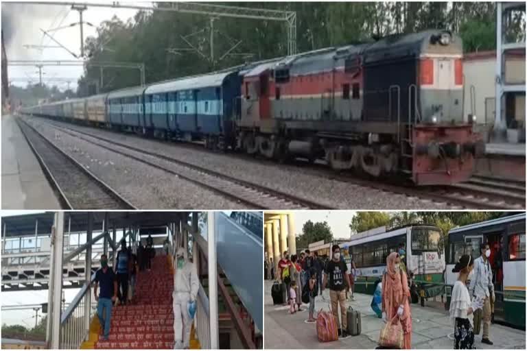 580 People of Himachal reach Pathakot from Thane by special train