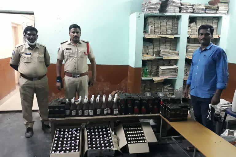 liquor illegal moving in nunna vijayawada