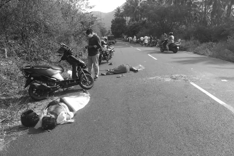 Truck collision in a two-wheeler: Couple die