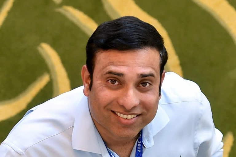 vvs laxman salutes the handicapped child while bowling on the nets