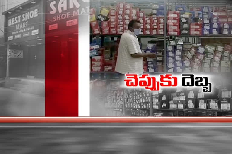 foot wear industry crisis in lack down at vijayawada