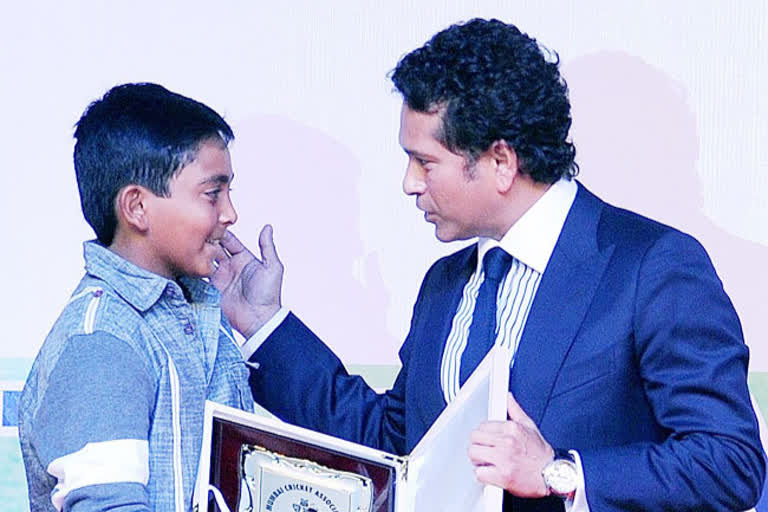 prithvi shaw and sachin tendulkar