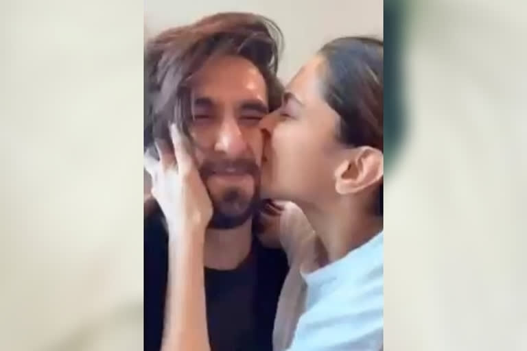 Deepika kisses cutie ranveer squishable face