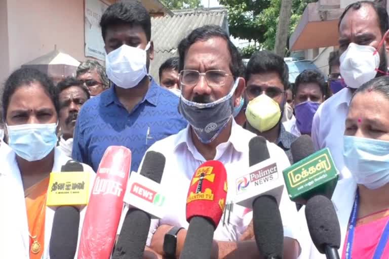 minister pandiyarajan relief for doctors in avadi