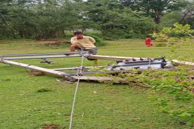 Electricity disrupted due to storm in Jama block in dumka