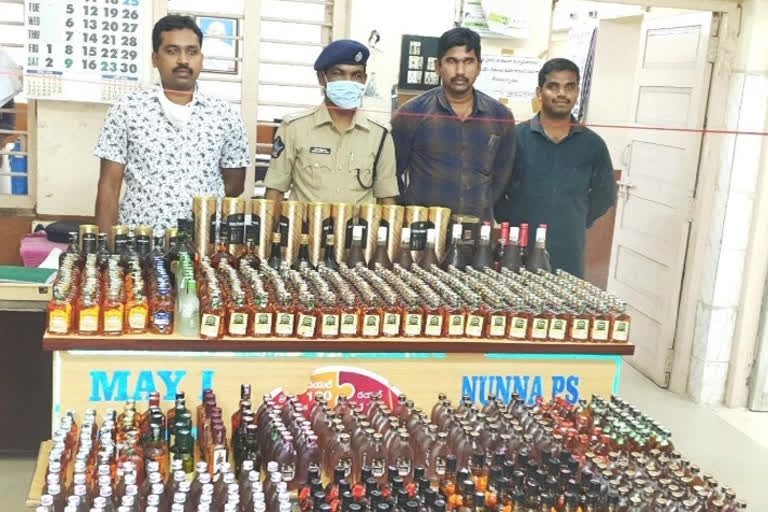 Illegal liquor and gutka smuggling in Vijayawada