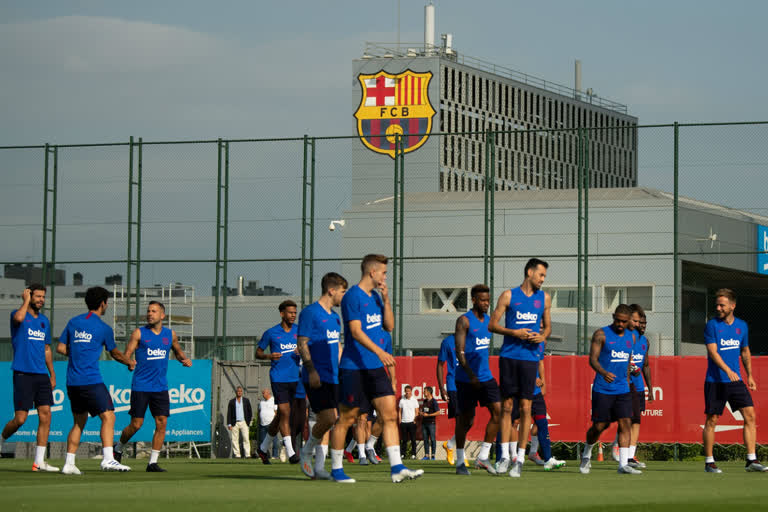 Barcelona training