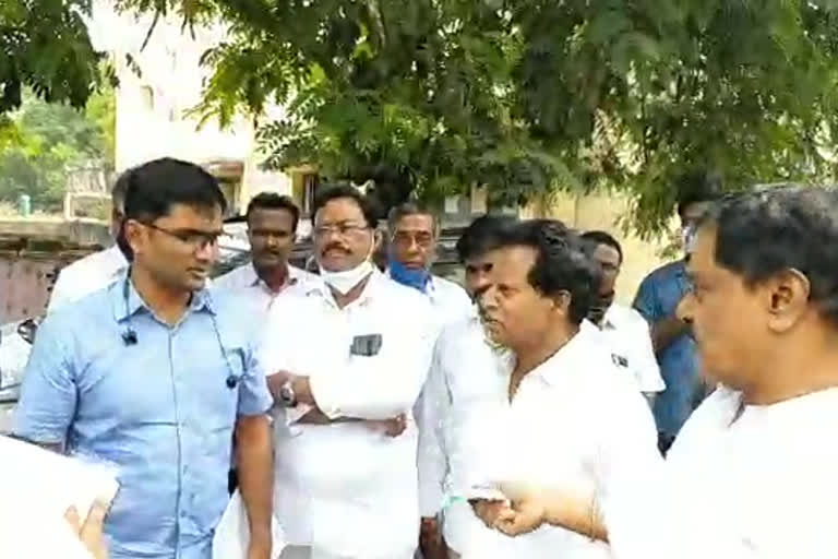 Deputy CM Narayanaswamy inspected the dalit wedding hall construction place in chittor district