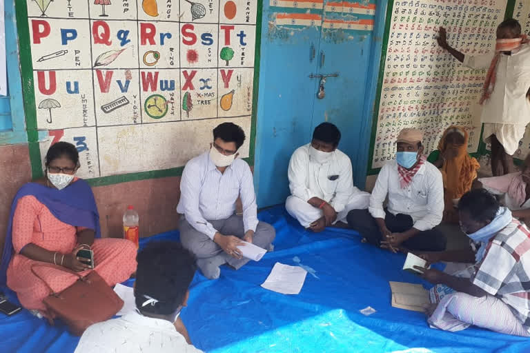 Sangareddy collector Hanumantha rao visiting Danampalli Village