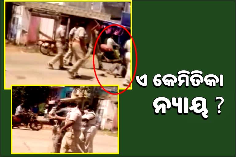 police-men-beaten-for-not-wearing-a-mask-at-bhadrak-video-viral