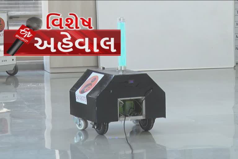 અમદાવાદના સંશોધકે બનાવ્યું UV કિરણો આધારિત રોબોટિક સેનિટાઈઝર મશીન