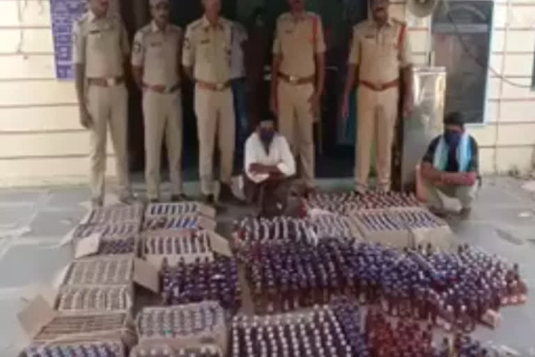 guntur dst dachepalli police seized telangana liquor