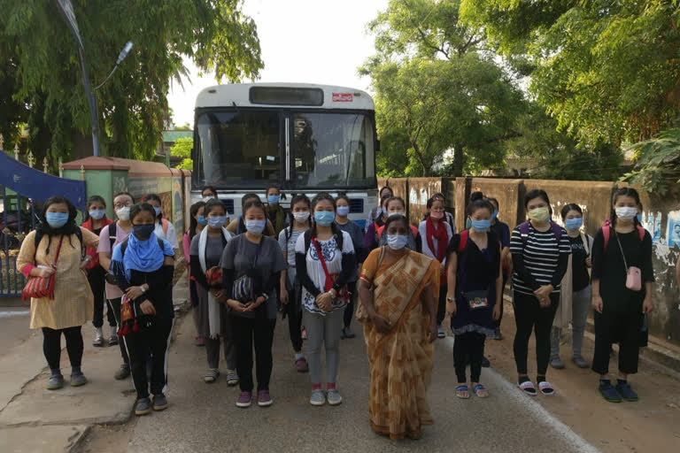 mizoram students go to their state from east godavari dst