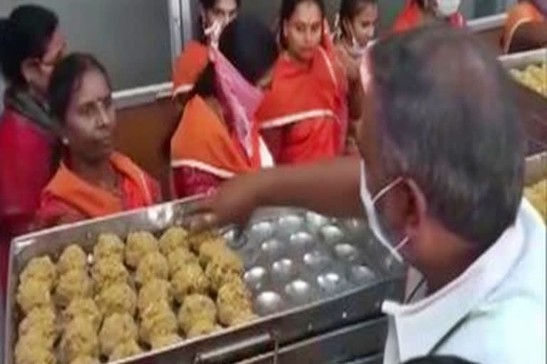 Sale of Tirupati laddu