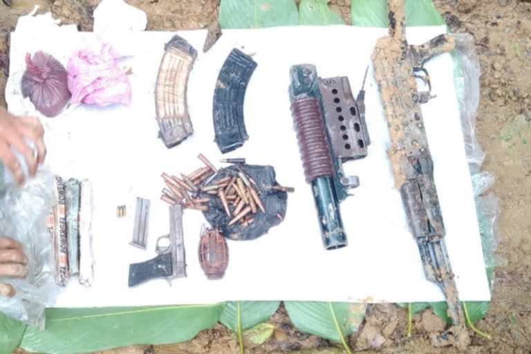 Indian Army  Army  arms seized  Miao Bum Reserve Forest  Arunachal Pradesh  സംയുക്ത നീക്കം  അരുണാചൽ പ്രദേശ്  ഇറ്റാനഗർ  മിയാവോ ബം റിസർവ് വനം  ഇന്ത്യൻ ആർമി  അരുണാചൽ പ്രദേശ് പൊലീസ്