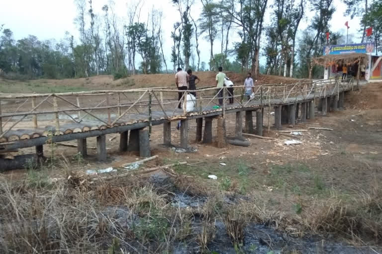 villagers took over the construction of the temple at vijayanagaram district