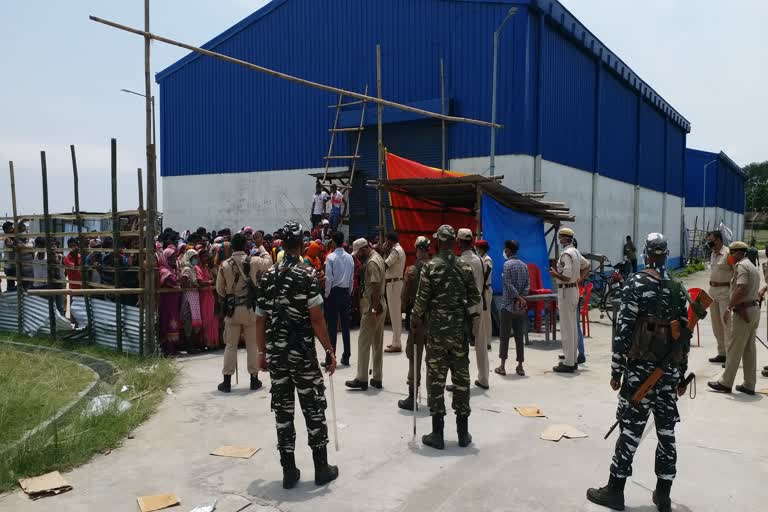 Dhubri Quarentine center border protest