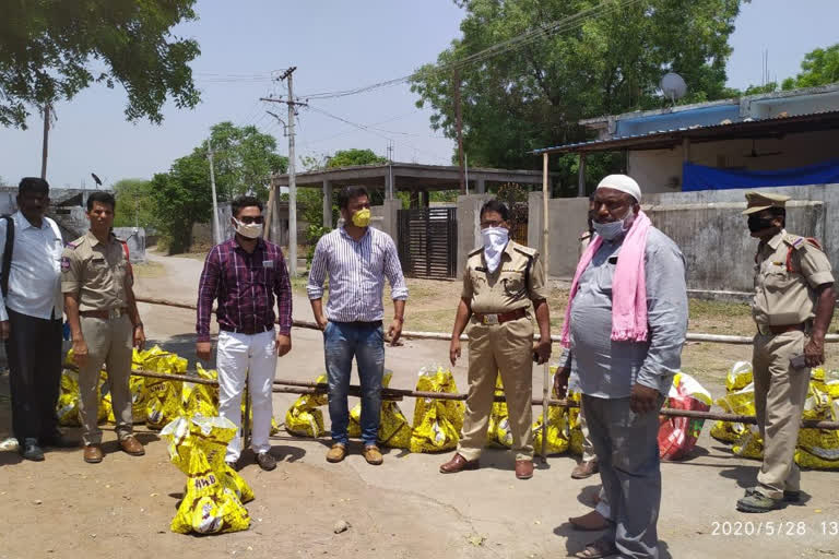 groceries distribution to cantonment zone people