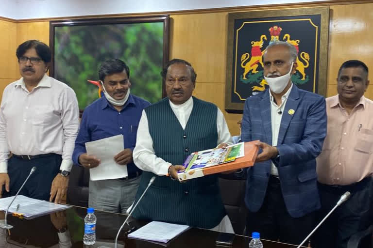 Minister K.S. Ishwarappa a meeting with Kasia representatives