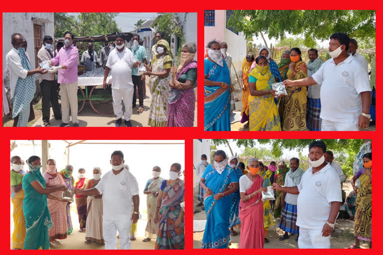 food distribution to handloom workers in prakasam dst chirala