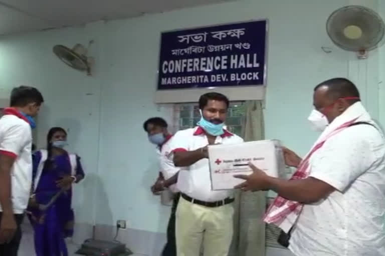 Journalist felicitated by red cross society at Margherita