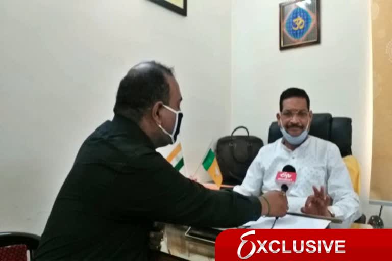 ETV bharat interview with state president of Jharkhand BJP in ranchi