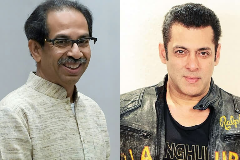 maharashtra cm on salman donating sanitizers  മുംബൈ പൊലീസിന് ഒരു ലക്ഷം ഹാന്‍ഡ് സാനിറ്റൈസറുകള്‍  സല്‍മാന്‍ ഖാന് നന്ദിയറിയിച്ച് മുഖ്യമന്ത്രി  ഉദ്ദവ് താക്കറെ  സല്‍മാന്‍ ഖാന്‍  ബോളിവുഡ്  Maharashtra