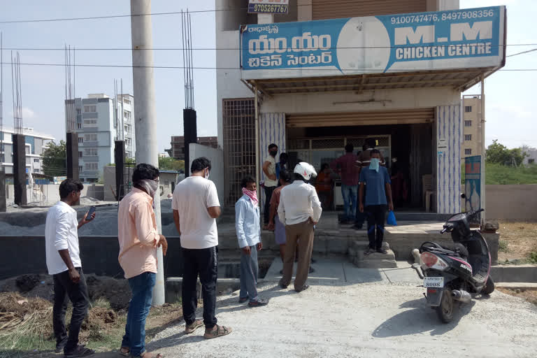 guntur people queue line at chicken shops after lockdown restrictions opened