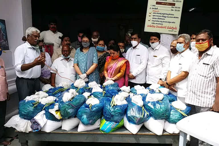 kavya kishan reddy distributed daily commodities