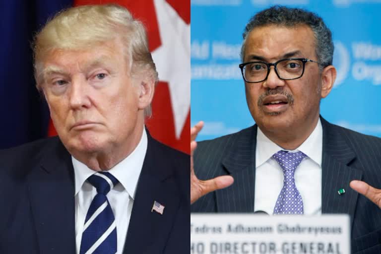 trump and Tedros Adhanom