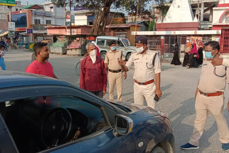 Vehicle checking campaign in Kishanganj