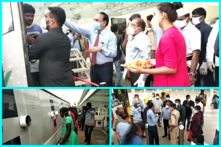 collector inthiyaz ahmed inaugrates moblieswab collection bus service at gannavaram airport