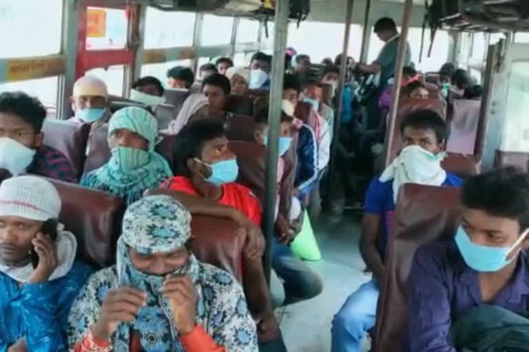 bus services resumed in the fifth phase of lockdown in amroha