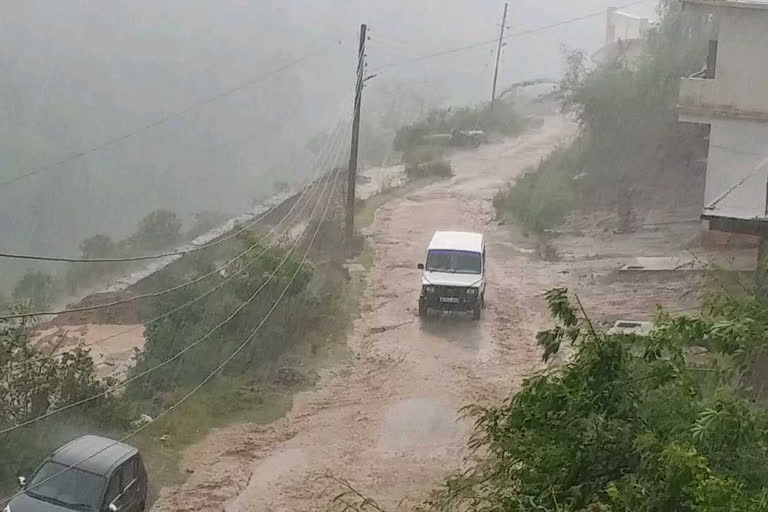 heavy rain in Nahan sirmour