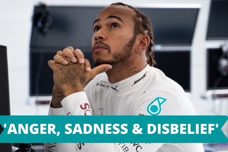 lewis hamilton 'overcome with rage' over racial injustice