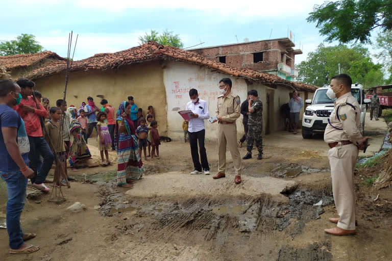 sp ajay linda inspected hussainabad, एसपी ने किया हुसैनाबाद का निरीक्षण