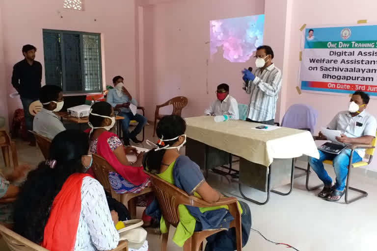 A training program to employees in  velugu samakya building at  bhogapuram