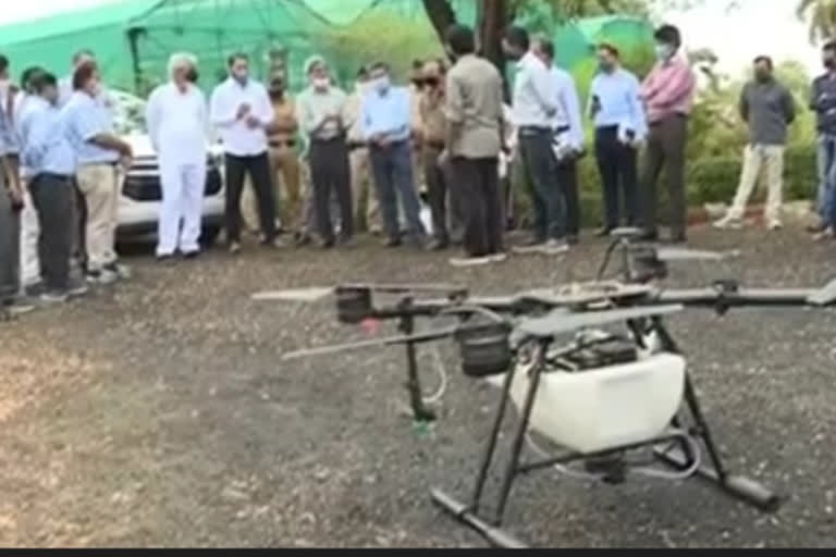 drone pesticide spraying for locust control says dada bhuse