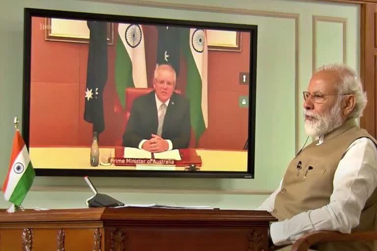 pm modi and scott morrison