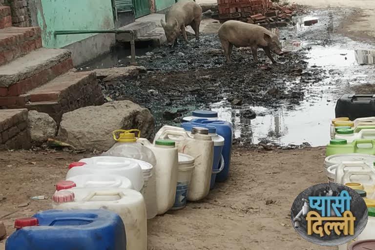 people of harijan colony said after 3 days drinking water tanker comes