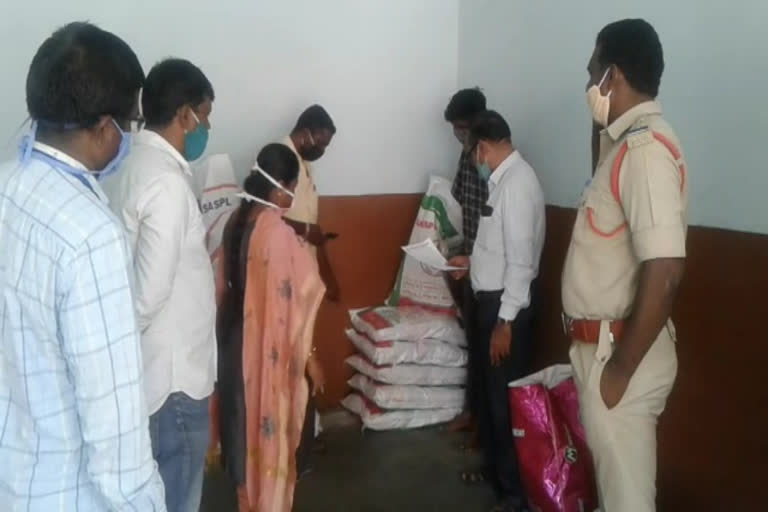 Officers' checks at seed stores in mahabubnagar