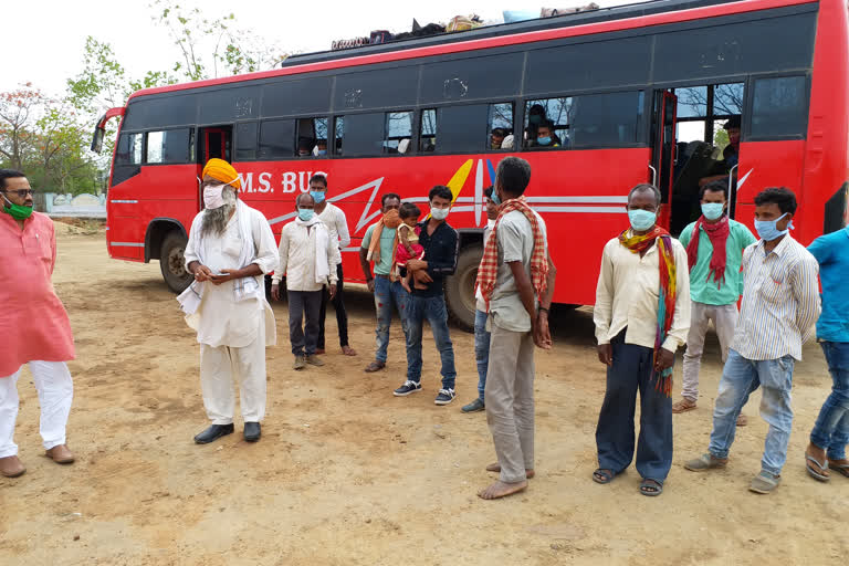 Migrant laborers in Sheopur